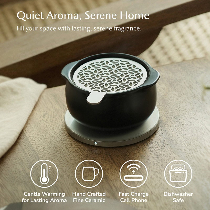Jun Self-Heating Diffuser Set - Inkstone Black, Black