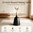 35" Modern Round Dining Table, Premium 10mm Smoked Glass & Heavy Carbon Steel Pedestal Base, Space-Saving Small Kitchen Table