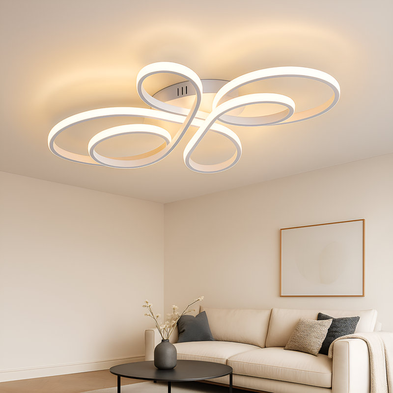 Breshayla 1-Light Butterfly LED Flush Mount, White