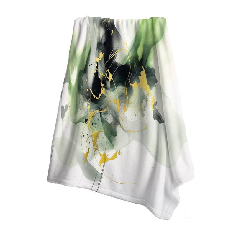 Jeté vert et noir Splash - Fractals