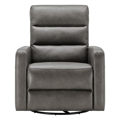Mila Leather Rocking Swivel Power Recliner by Joss & Main