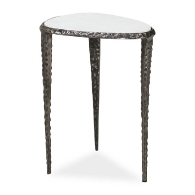 Table d'appoint en marbre blanc Arnold
