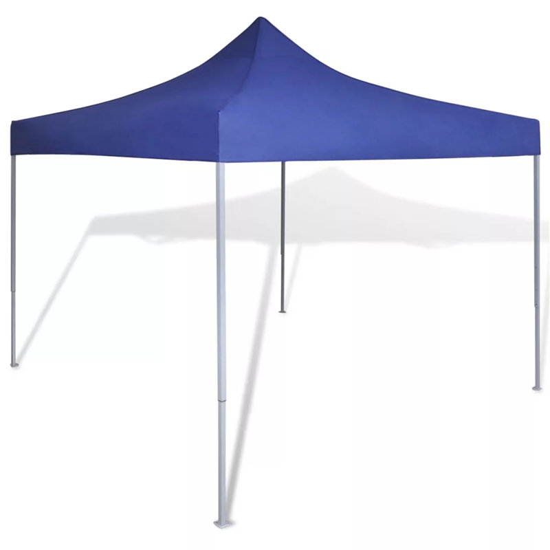Steel Pop Up Gazebo, Blue, Silver, 235cm H x 300cm W x 300cm D