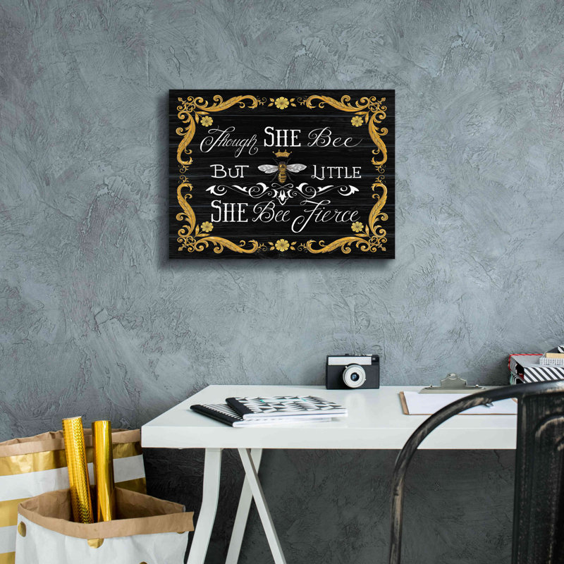 Red Barrel Studio «She Bee Fierce» par Deb Strain, estampe numérique sur toile, L 16 po x H 12 po
