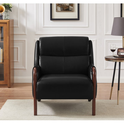 Fauteuil rembourré en cuir 29,5 po Roxanne