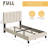 Bed Frame With Headboard Adjustable, Linen Upholstered Platform Bed With Headboard-420917250-420917248