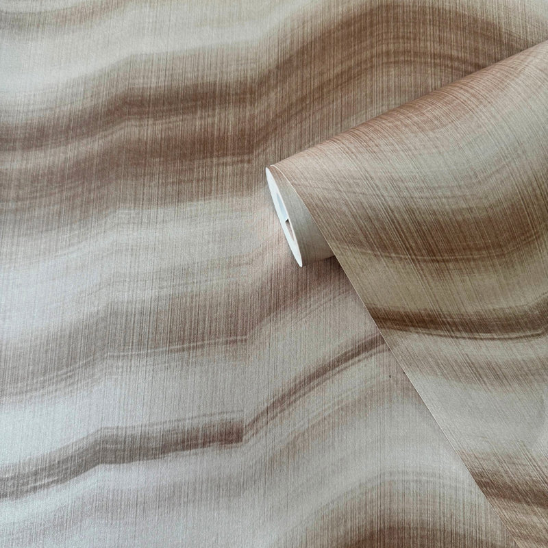 Zen 1000cm x 53cm Wallpaper Roll, Brown