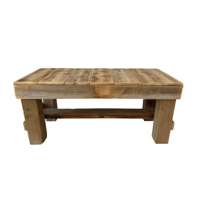 The Homestead Coffee Table – Rustic Reclaimed Wood Farmhouse Design 40x18x18h