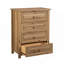 Commode 4 tiroirs, finition chêne blanc