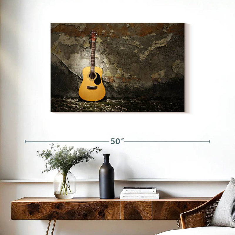Abarca Grunge Acoustic Guitar, 24" H x 36" W