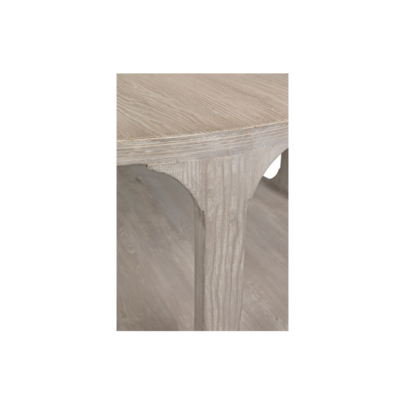 Petite table basse ronde Gimso, aulne, Ange blanc, H 17 po x L 40 po x l 40 po