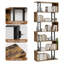 Bibliothèque à 6 niveaux en forme de S, une étagère de rangement décorative moderne en bois autoportante-1106225007-1106225006