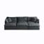 Canapé modulaire confortable à assise profonde et réversible modulaire à 6 places avec 3 repose-pieds, 3 coussins décoratifs et 2 coussins d'accoudoirs-974264327