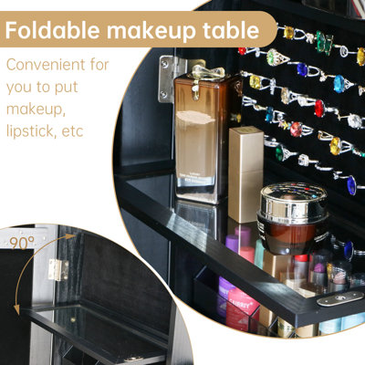 360° Swivel Jewelry Armoire with Drawers