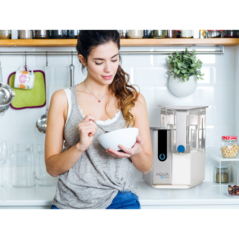 AquaTru - Système de filtration d'eau de comptoir avec technologie exclusive d'osmose inverse à 4 étapes