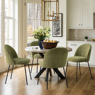 19.5"Seat Height Upholstered Fabric Dining Side Chair