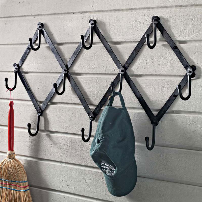 Accordion Wall Coat Hanger, Black