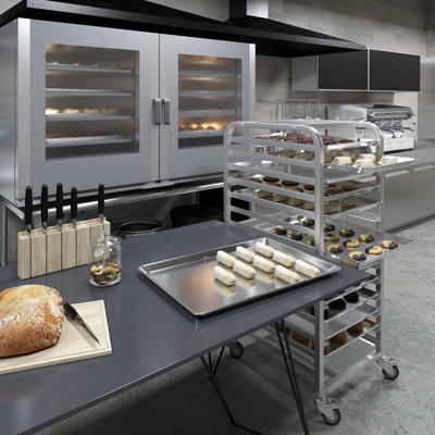 18 in. x 26 in. 19 Gauge Full Size Aluminum Bun / Sheet Pan.  Pack Of 6
