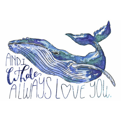 Whale Love I - Wrapped Canvas Print
