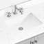 Comptoir de salle de bain en pierre 60 po x 22 po avec lavabo encastré et look élégant - Lavabo intégré en céramique pour meuble-lavabo