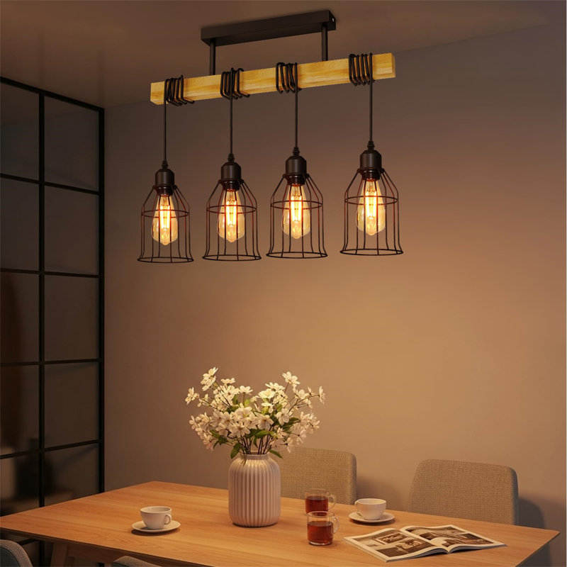 4 - Light Matte Black Lantern Pendant