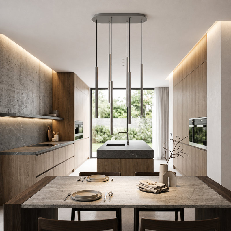 Baileyton 6 - Light Cluster Pendant, Nickel