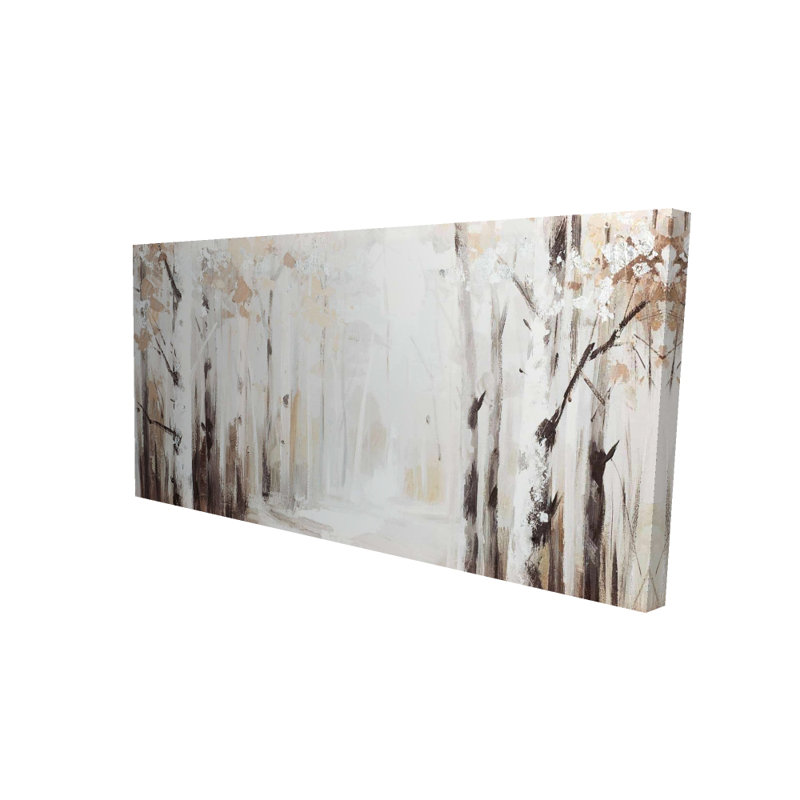 Forêt d'hiver - Toile moderne neige pour la maison | Reproduction d'art