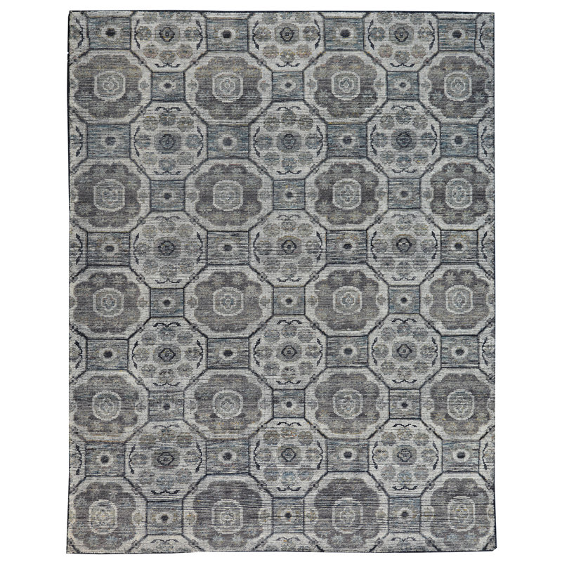 Hand Woven Wool Moroccan Area Rug, Rectangle 8' x 10'