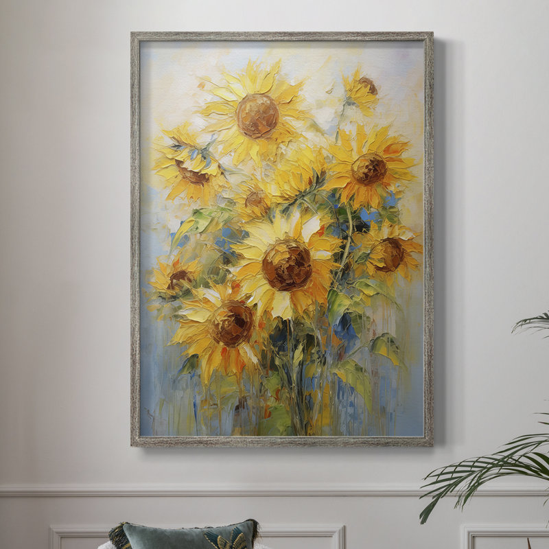 Reproduction encadrée FLORAL Series CDXLVII - bois massif, H 11 po x l 9 po