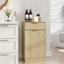 Armoire poubelle inclinable 10 gallons Woodgrain avec tiroir à texture ondulée et bac coulissant