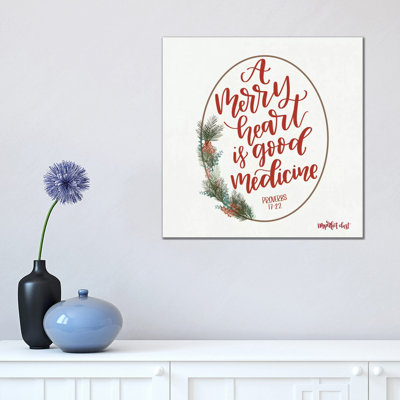 Merry Heart 1 Piece Wrapped Canvas Wall Art