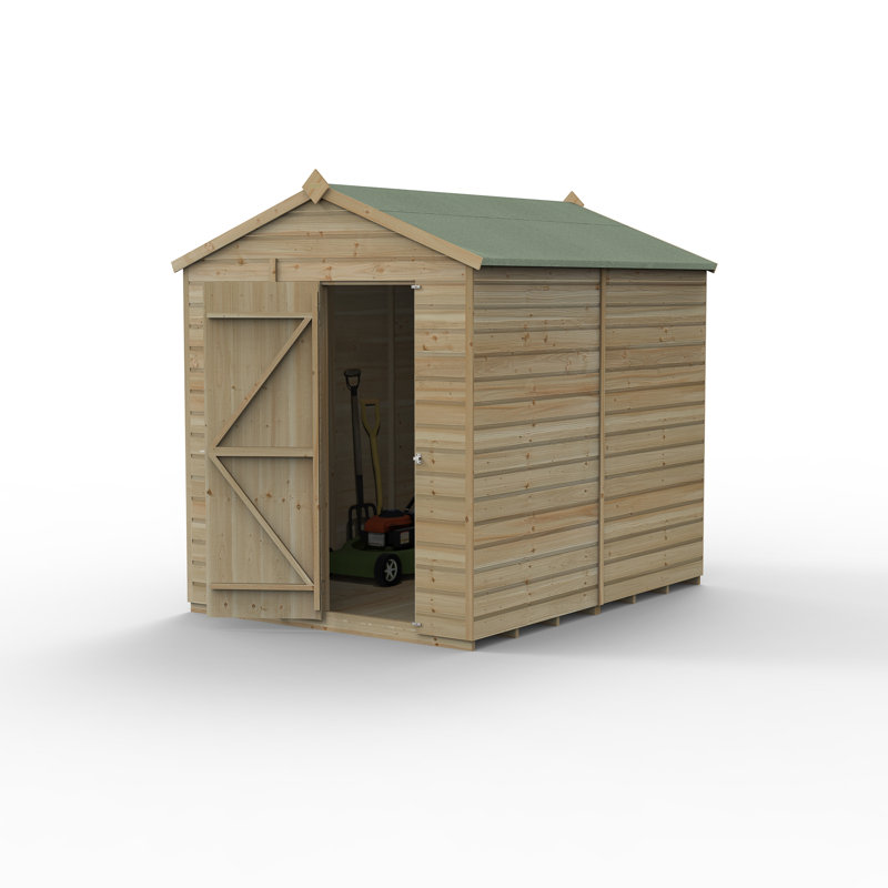 Beckwood 7 ft. 4 in. W x 6 ft. 6 in. D Solid Wood Apex Garden Shed