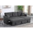 81.5" Wide Reversible Fabric Sectional Sleeper Sofa (Pull-Out Bed) With Storage Chaise-587734303
