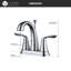 Robinet de lavabo de salle de bain 4 "à ensemble double avec ensemble de drain Stilleto-69934644