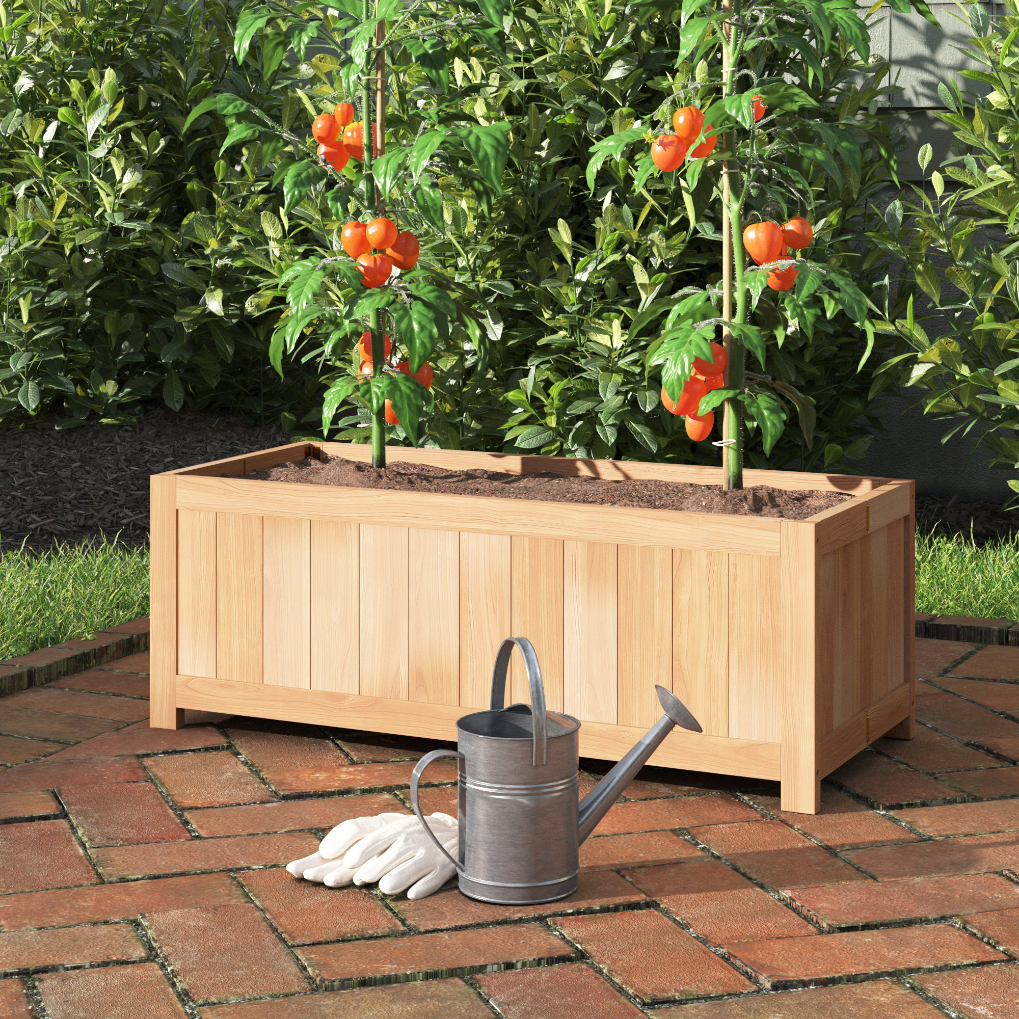 Freeport Park® Genthner Wood Planter Box & Reviews | Wayfair