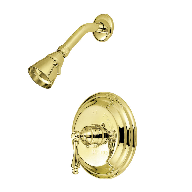 Kingston Brass Restoration Single-Handle Pressure Balanced Shower Faucet, Polished Brass