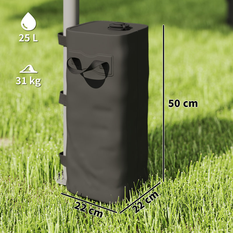 Outsunny Black Polyvinyl Chloride (PVC) Weight for Gazebo, Canopy, Pergola