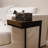 C Shape Rustic Side Table-795857606