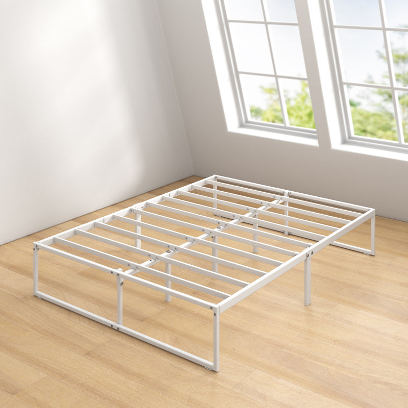 Corbe Platform Bed, White, Double (4'6)