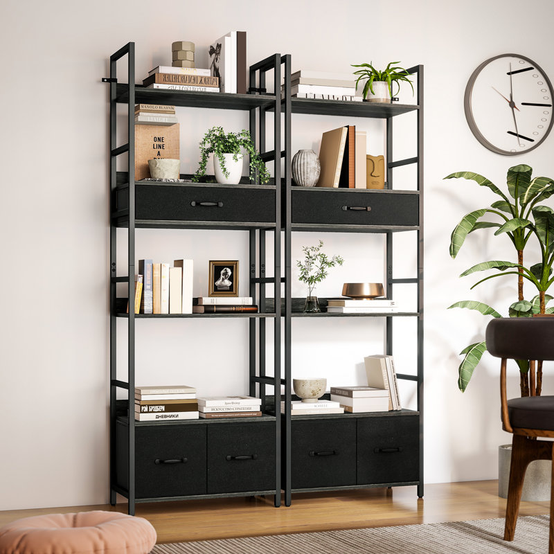 176cm H x 60cm W Metal Standard Bookcase, Grey