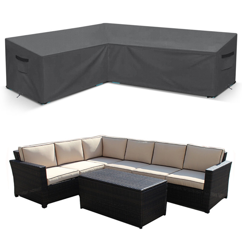 Waterproof Patio Sectional Sofa Cover, 31" H x 104" W x 83" D
