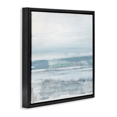 Art mural sur toile flottant bleu gris orageux par Sally Swatland