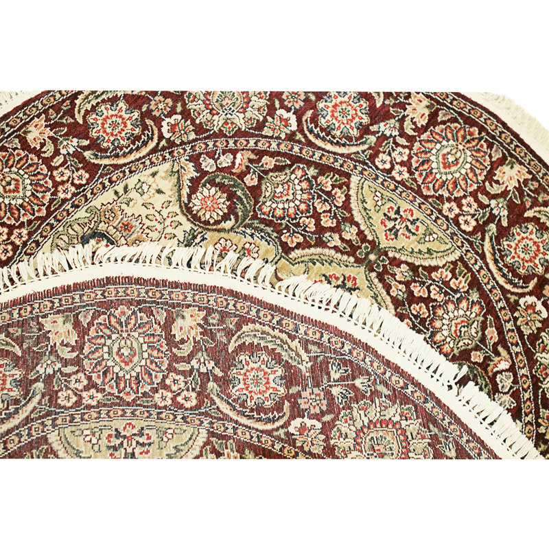 High-Quality Hand-Knotted Multi And Wine Area Rug
