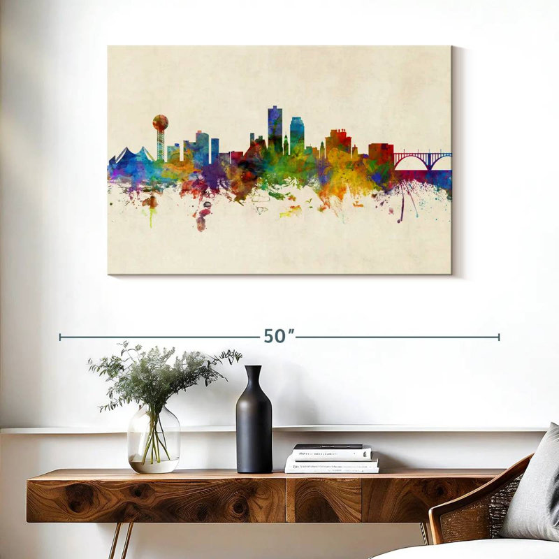 Knoxville, Tennessee Skyline III, H 26 po x l 39 po