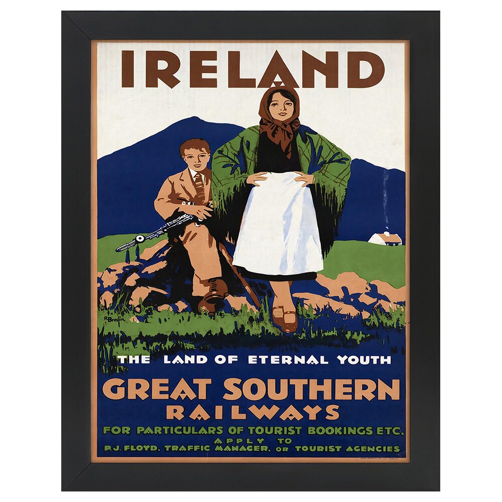 Vintage Tourist Poster Irland - Dekorativer Kunstdruck, Wanddekoration