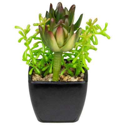 6" Potted Green Artificial Succulent Arrangement