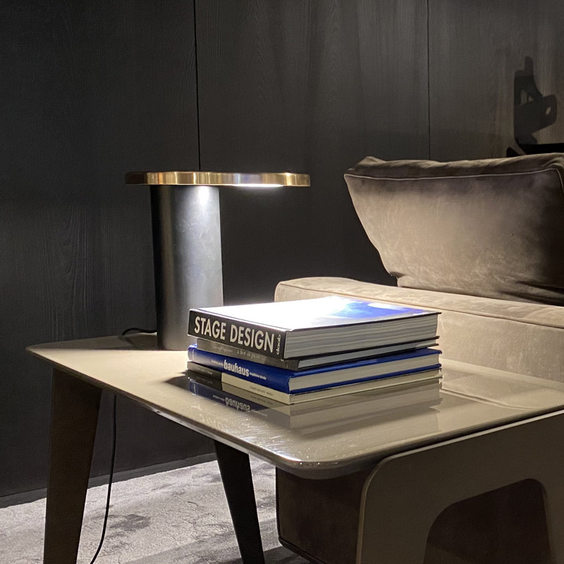 Cylinda LED Table Lamp, Matt Black