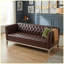 Canapé Chesterfield 79,1 po 3 places en similicuir PU capitonné-133235375