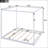 King Size Canopy Platform Bed With Support Legs