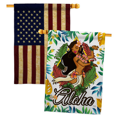 Drapeau de maison Hula Girl